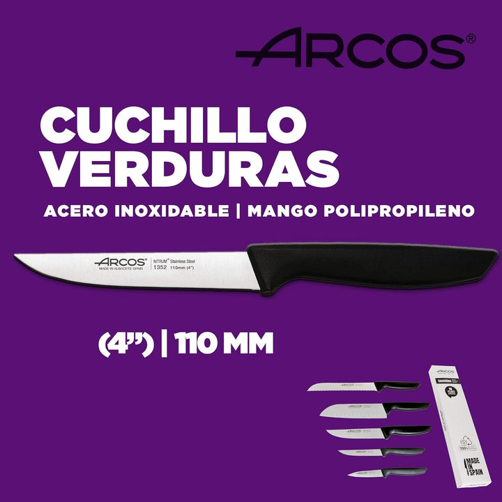Arcos Professionelles Küchenmesser-Set | Professionelle Küchenmesser | Edelstahlmesser mit schwarzem