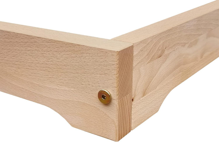 Erst-Holz Niederflurbett Jugendbett Studenten Futon Bodenbett 90x200 Buche Massivholz V-60.66-09, Au