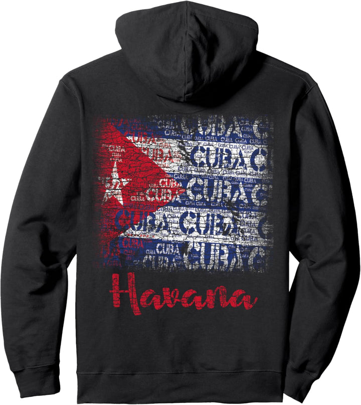 Havanna Kuba Kuba Flagge Used Look Pullover Hoodie