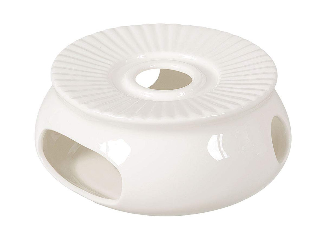 Porzellan Stövchen/Teewärmer für Teekanne in weiss, Ø 14,5cm, Original Aricola®
