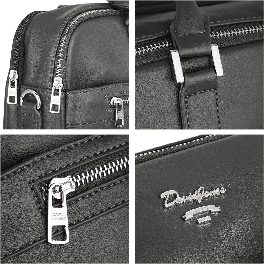 David Jones - Herren Aktentasche - Mann Business Tasche PU Leder Arbeitstasche - 15 Zoll Laptoptasch