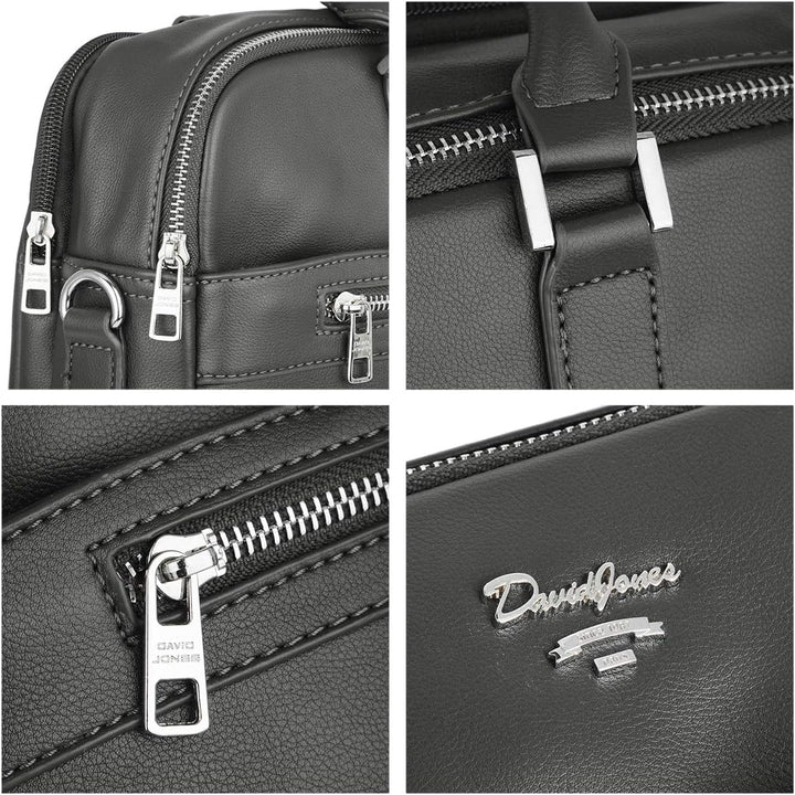 David Jones - Herren Aktentasche - Mann Business Tasche PU Leder Arbeitstasche - 15 Zoll Laptoptasch