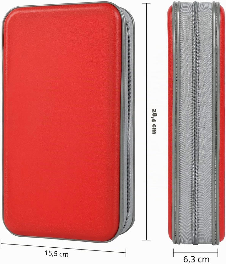 alavisxf xx CD Tasche, 96 CD/DVD Tasche Hartplastik CD Taschen Aufbewahrung Schutzhülle DVD Lagerung