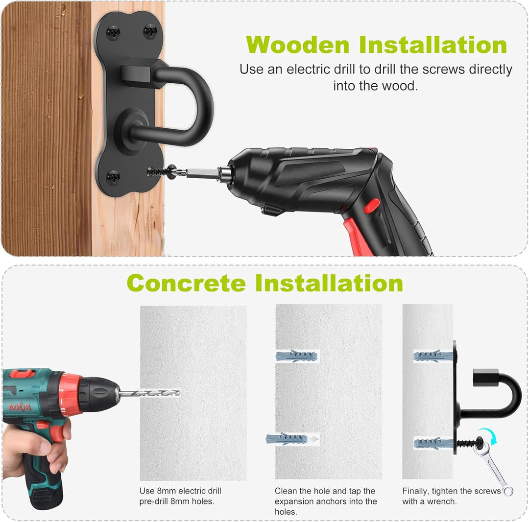 BeneLabel Hundeleinenhalter Wand, Hundeleine Wandhaken Haustierleinen Wandbefestigung Schwarz Hundel