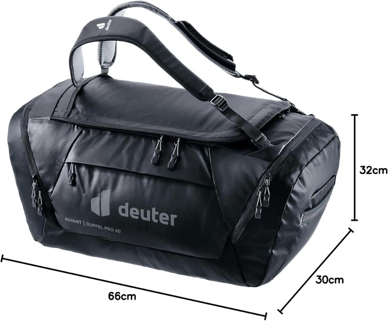 deuter AViANT Duffel Pro 60 Sporttasche Reisetasche 60 L Schwarz, 60 L Schwarz