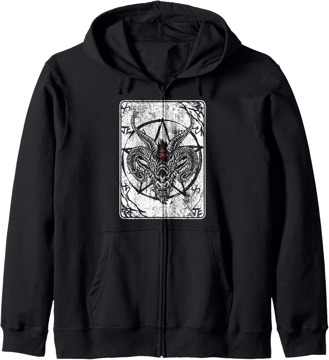 Baphomet Okkult Satan Antichrist Luzifer 666 Ziegen Baphomet Kapuzenjacke