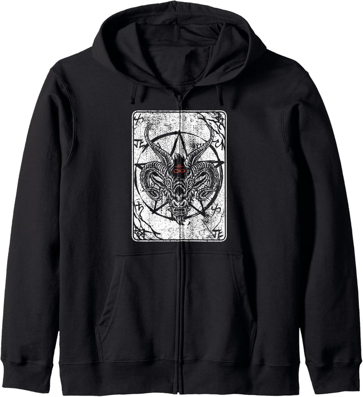 Baphomet Okkult Satan Antichrist Luzifer 666 Ziegen Baphomet Kapuzenjacke