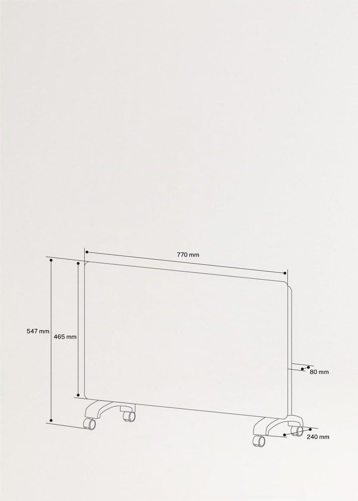 CREATE/WARM CRYSTAL 2000 W/Elektrischer Konvektor aus Glas mit WiFi weiss/LED-Touchscreen, 2 Leistun