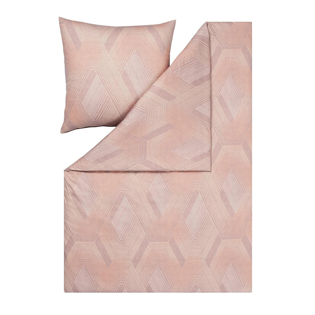ESTELLA Mako Interlock Jersey Bettwäsche Quinn Altrosa 1 Bettbezug 155 x 220 cm + 1 Kissenbezug 80 x