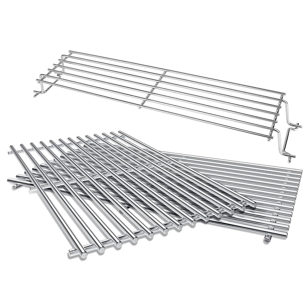 GFTIME 7637 69866 Edelstahl Grill-Warmhalterost ，Edelstahl Grillrost 44,5x26cm ， für Weber Spirit E2