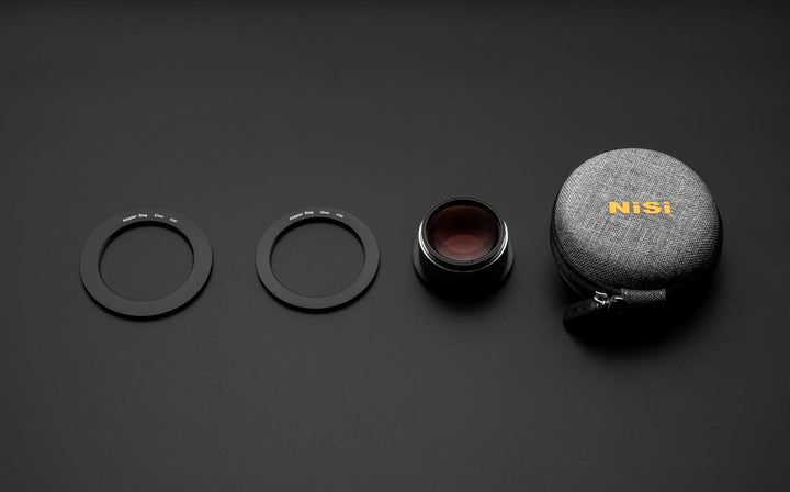 NiSi 49mm Close Up Linse Nahlinsen Filter Kit - inkl 67-49mm Adapterring, 62-49mm Adapterring, Objek