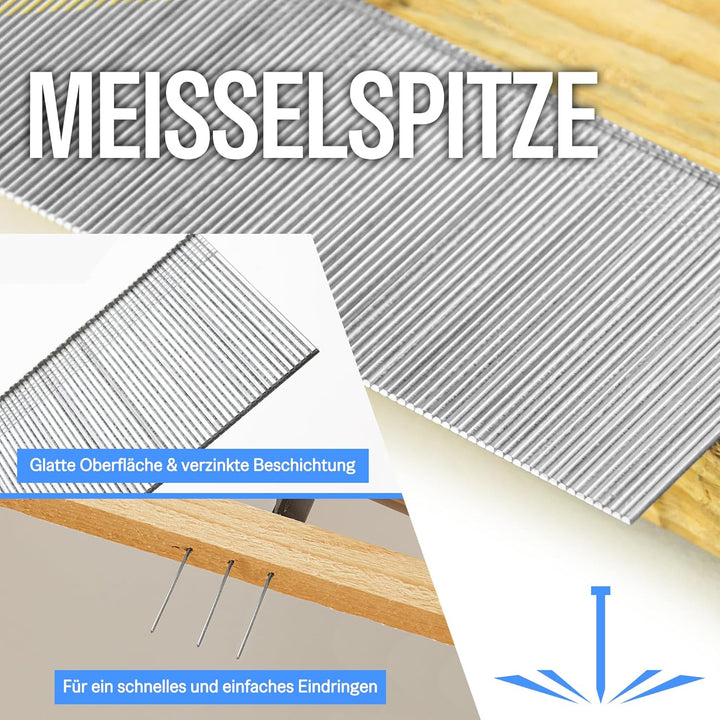 meite Verzinkte Nägel, 18 Gauge, 3,8 cm Beinlänge, 5000 Stück/Box, 1 grosse Packung, 1 grosse Packun