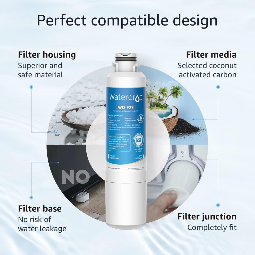Waterdrop 3X DA29-00020B Kühlschrank Wasserfilter Ersatz, Kompatibel mit Samsung DA29-00020B HAF-CIN