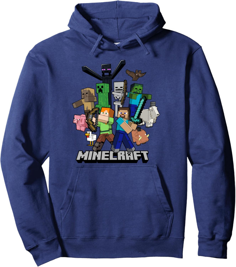 Minecraft Heroes & Enemies Group Shot Pullover Hoodie
