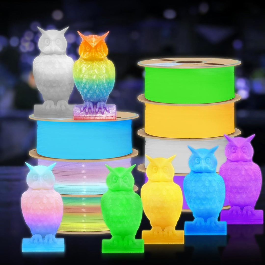 YOUSU Glow in the Dark PLA Filament 1.75mm,leuchtet im Dunkeln,Massgenauigkeit 99% Wahrscheinlichkei