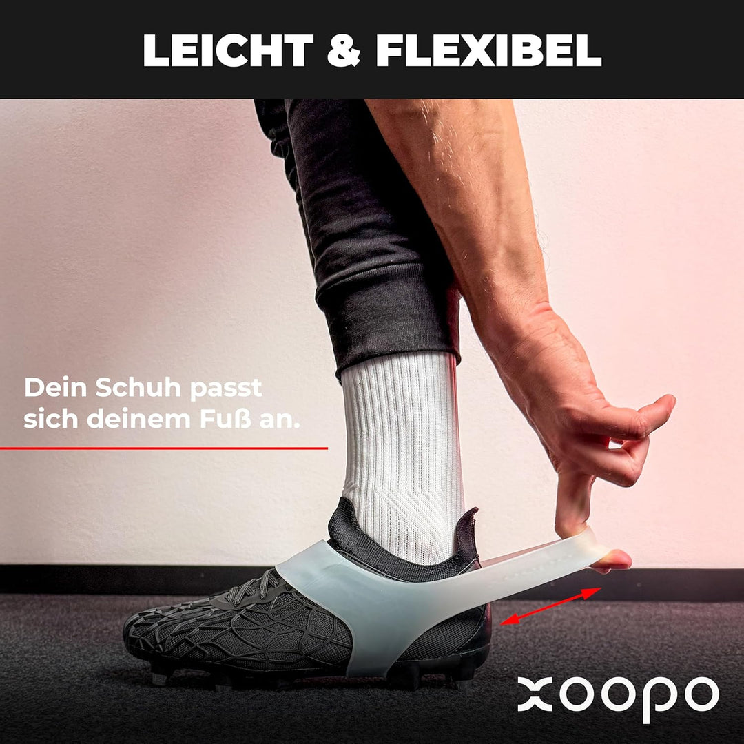 XOOPO Power Band Silikonband für Fussballschuhe (1 Paar) - Ultra elastisch für perfekten Sitz - Mehr