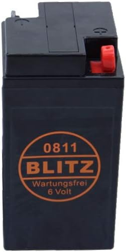 Blitz Gel Batterie 0811 6V/12AH 12A 6V 6 Volt Oldie Vespa Grand Sport Rally BMW Classic Line R25 R50