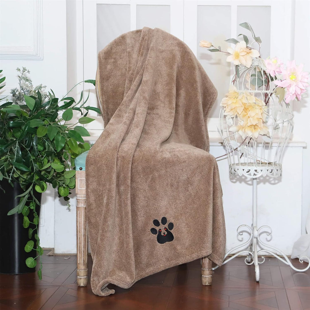 Dogvingpk Extra grosse Hundehandtücher zum Trocknen von Hunden, super saugfähig, weiche Mikrofaser,