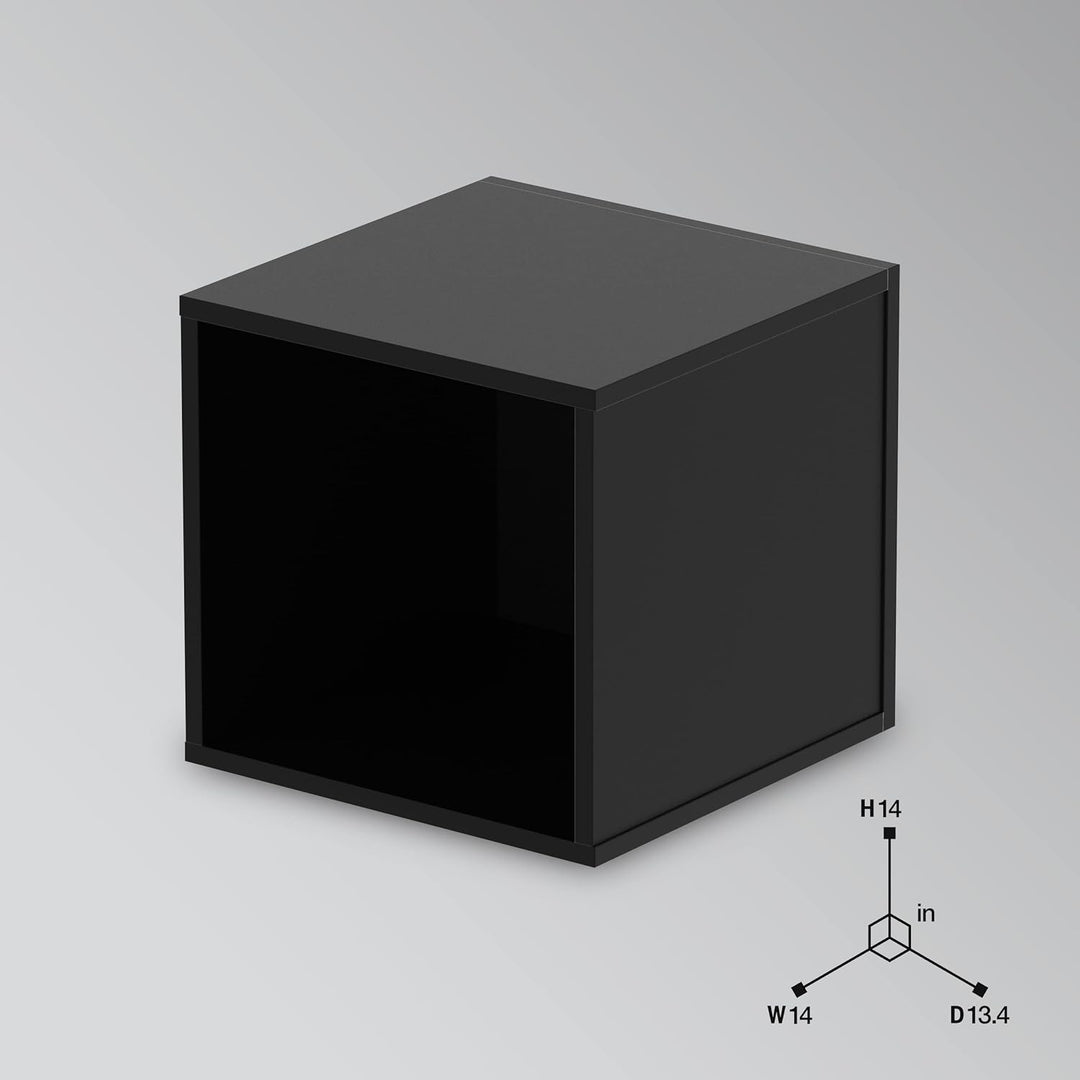 Glorious Record Box black 110 - bis zu 110 Platten im 12''-Format, Problemlos stapelbar, optisch abg