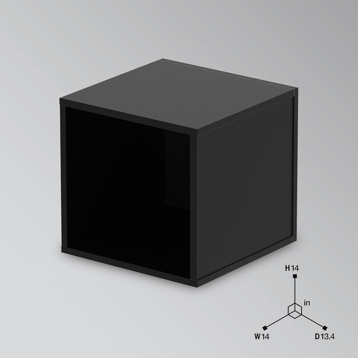 Glorious Record Box black 110 - bis zu 110 Platten im 12''-Format, Problemlos stapelbar, optisch abg