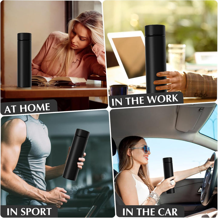 Homealexa 500ml Thermosflasche, Vakuum Isolierbecher Trinkflasche aus 304 Edelstahl, LED-Touchscreen