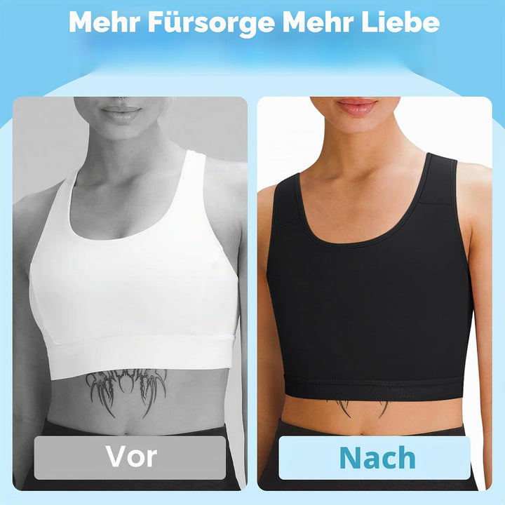Brust Binder für Transgender Halb FTM Binder Trans Atmungsaktive Breast Binder Schwarz 4XL, Schwarz
