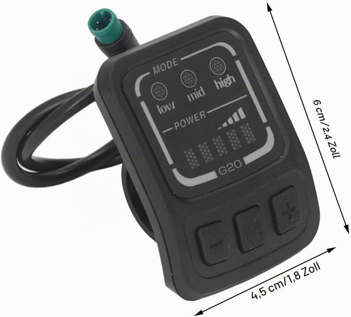 G20 F Elektrofahrrad-LED-Display, Ebike-LCD-Display-Bedienfeld mit regenfester Schnittstelle, multif