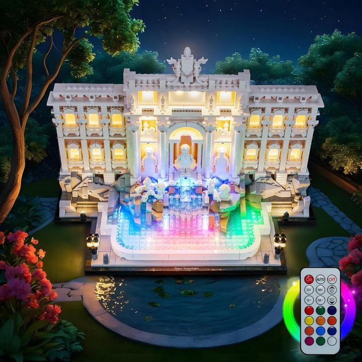 LocoLee Licht Set Kompatibel mit Lego 21062 Trevi Fountain RGB, Nur Lichter Set, Licht Beleuchtung S