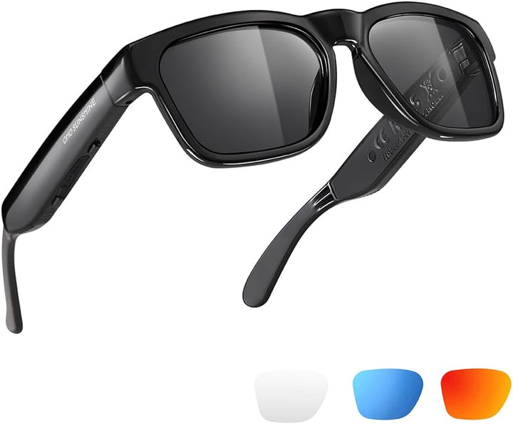 OhO sunshine wasserdichte Audio Sonnenbrille, Bluetooth Kopfhörer Sonnenbrille zum Hören von Musik u