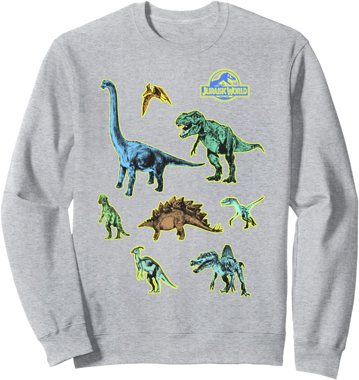 Jurassic World Neon Dinosaurs Sweatshirt