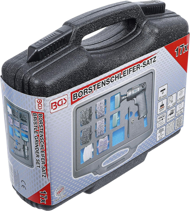 BGS 3328 | Druckluft-Borstenschleifer-Satz | 17-tlg.