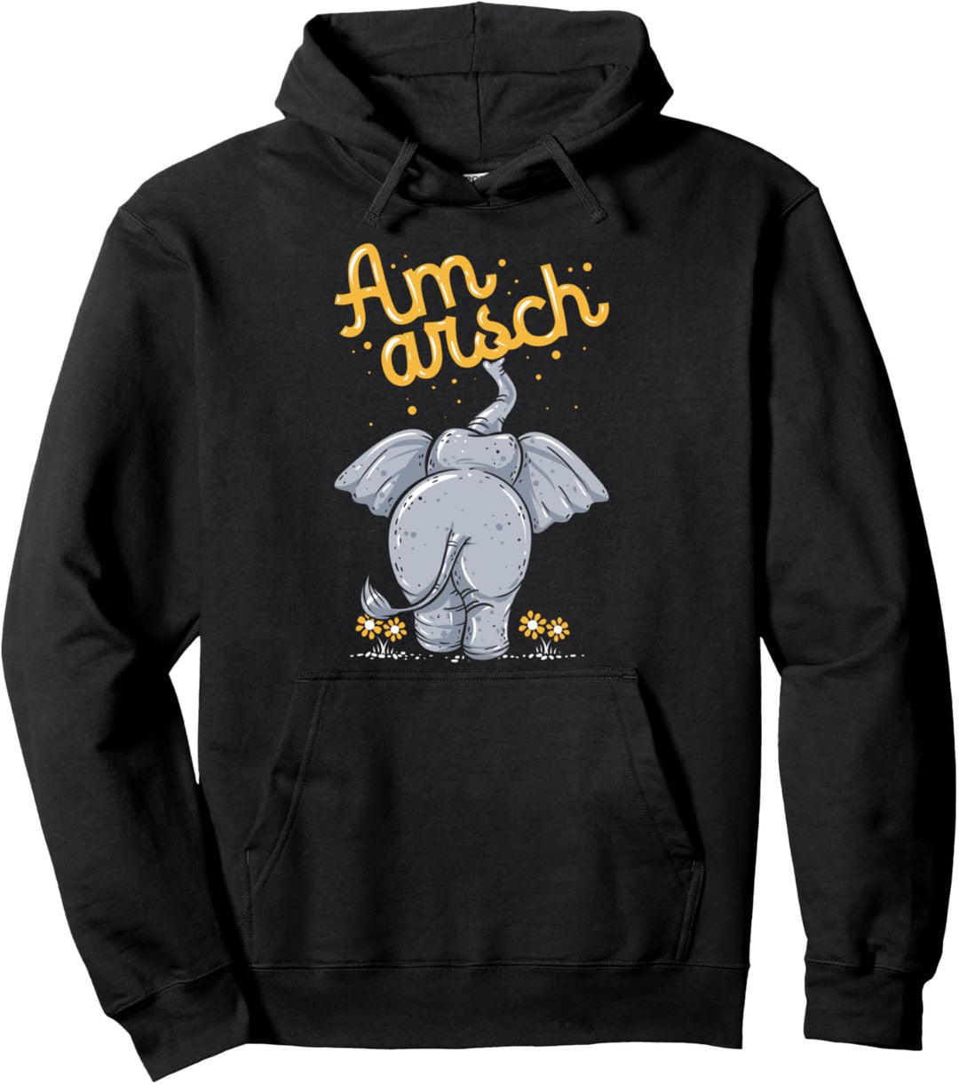 Sarkusmus Spruch Schwarzer Humor - Lustiges Elefanten Pullover Hoodie