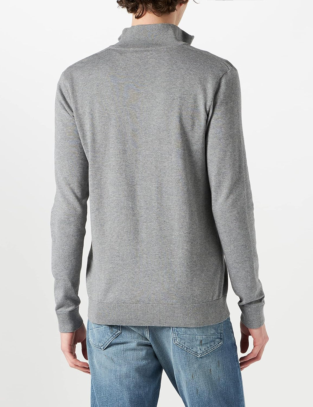 Selected Homme Male Strickjacke Zip-up S Grau (Medium Grey Melange), S Grau (Medium Grey Melange)