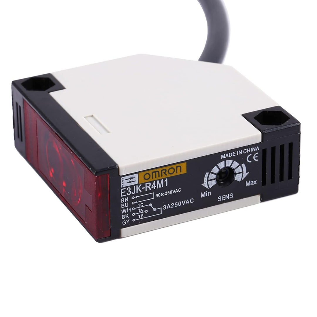 Reflektor Lichtschranke AC 90-250 V 3A Sensor für Lichtschranke E3JK-R4M1 Schalter für Spiegelreflex