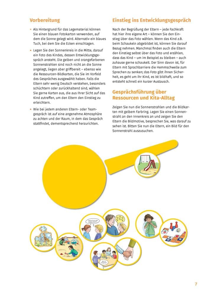 Die Ressourcensonne: Gute Entwicklungsgespräche in der Kita trotz Sprachbarriere: Legematerial mit B