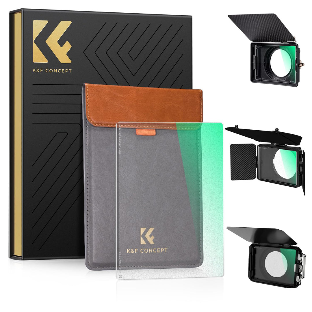 K&F Concept Nano-X Serie 4 x 5,65" Black-Mist 1/8 Filter,Dicke 4mm Rechteckfilter für Aussenaufnahme