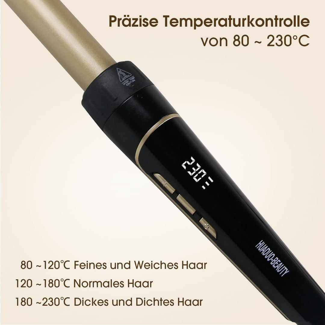 4 in 1 Lockenstab Set,3 Fässer Welleneisen 32mm Keramik mit Lockenstab Grosse Locken,Welleneisen Ver