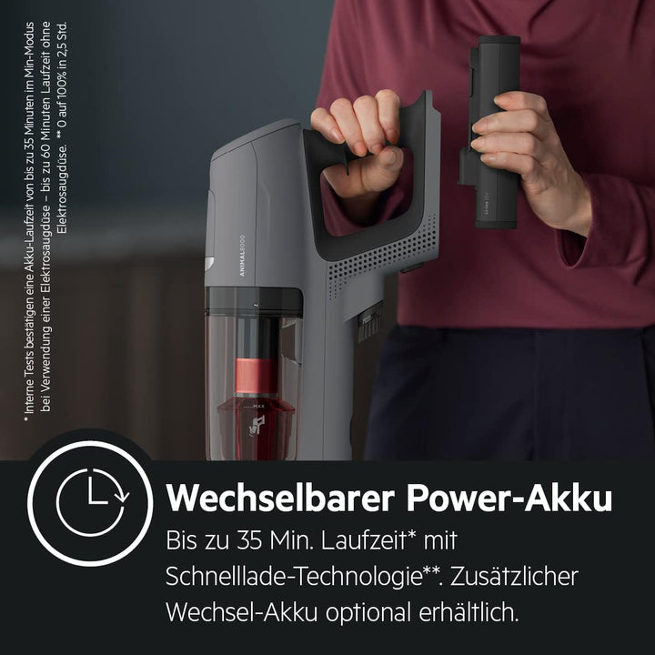 AEG Animal 8000 Akku-Staubsauger + AZE150 Ersatz-Akku/Automatik / 5-stufige Filtration/Digitale Anze