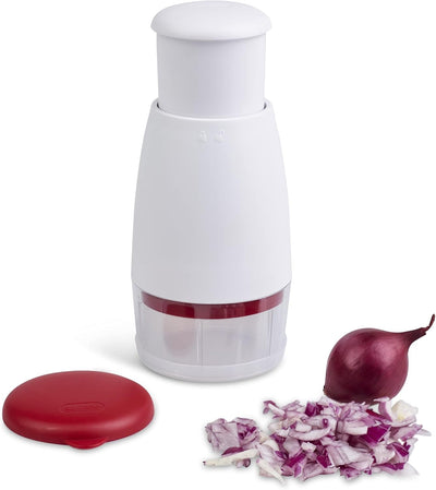 Zyliss E910012 Zick Zick Classic Gemüseschneider, Kunststoff/Edelstahl, Weiss/Rot, Zwiebelschneider,