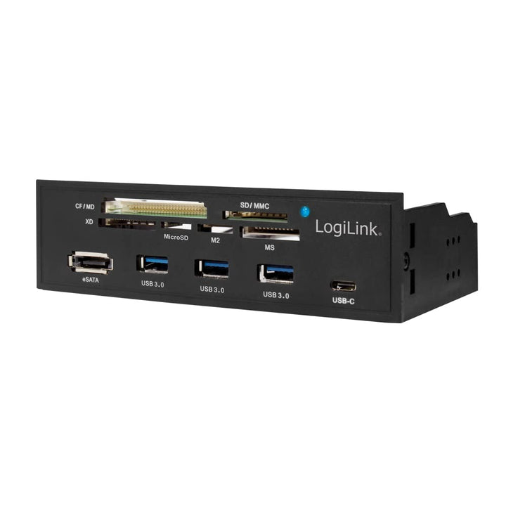 LogiLink UA0341 - 5,25" Multifunktions Panel mit: integriertem Kartenleser (M2, MS, SD, micro-SD, XD