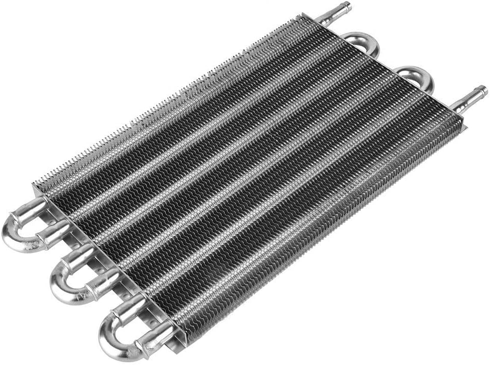 Ölkühler Kühler, 190 mm/7,5 Zoll Auto 6 Reihen Ferngetriebe Ölkühler Kit Auto Manueller Kühlerkonver