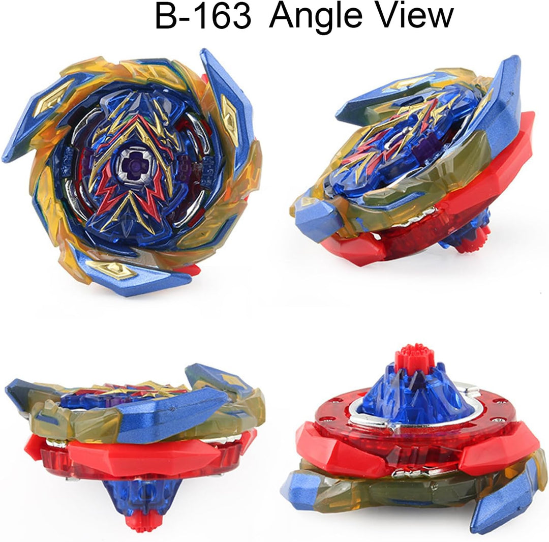 Gyros Turbo Set, 4D Metall Fusion Kampf Kreisel, Mit Battling Top Launcher, Geschenk-Sets,(B-163+B-1