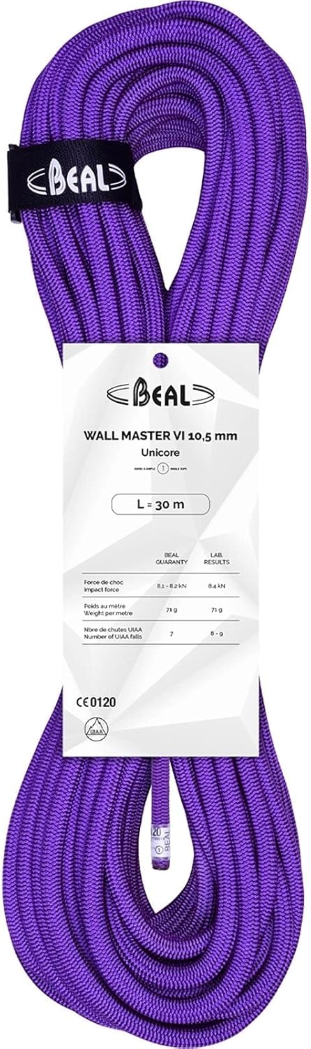 Beal Unisex – Erwachsene Kletterseil Seil 50m Violett, 50m Violett