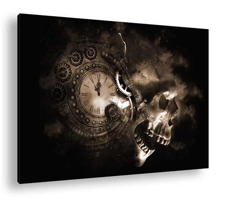 Zeit des Todes Format: 80x60 Effekt: Sepia als Leinwandbild, Motiv fertig gerahmt auf Echtholzrahmen