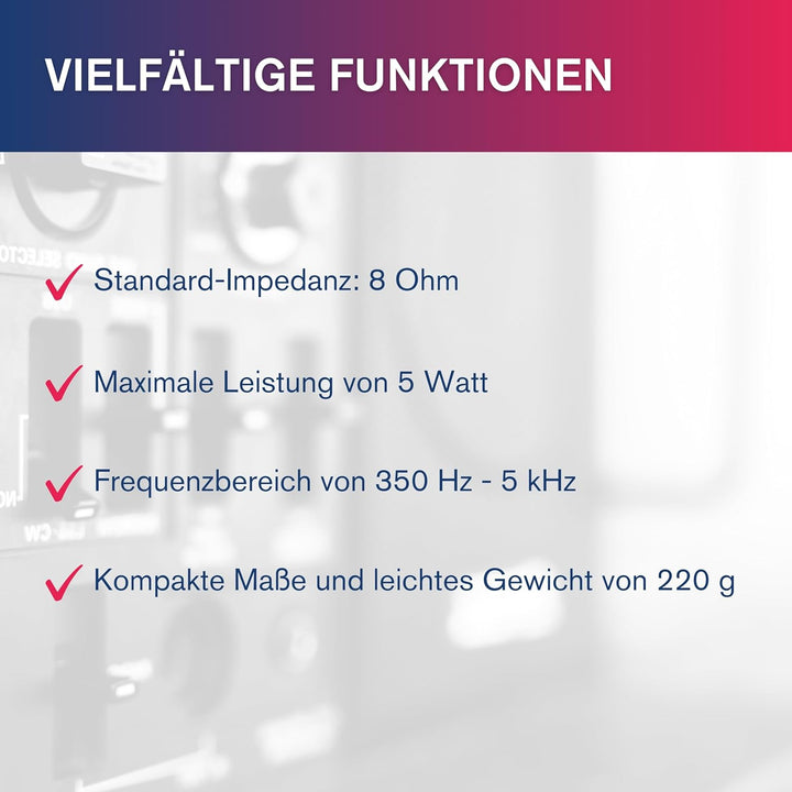 Albrecht CB-150 Funklautsprecher, 71150, 2m Kabel mit 3,5mm Stecke, Schwarz (Schwarz)