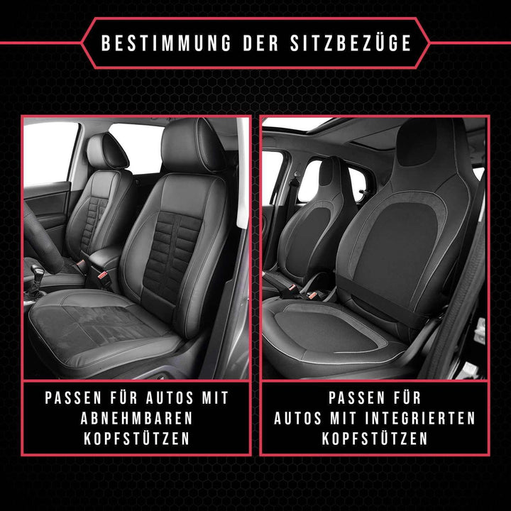 Saferide 2er Set Sitzauflage Auto Autositzmatte Autositzbezüge Universal Sitzschutz PKW | Sitzbezüge