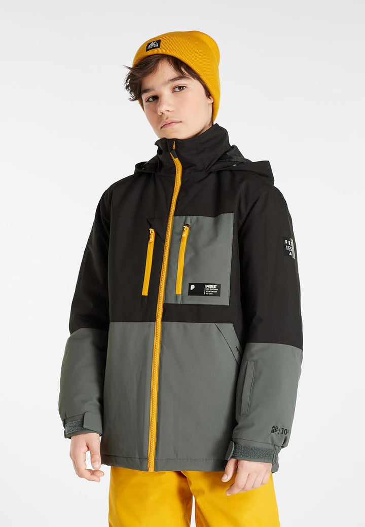 Protest Mädchen Ski- Und Snowboardjacke PRTDOUTSEN JR XXL Schwarz, XXL Schwarz