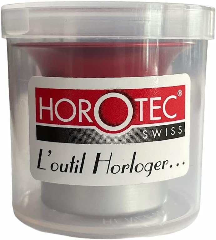 Horotec MSA 00.031-3 Uhrmacherlupe aus Aluminium rot eloxiert mit Schraubring x3,5