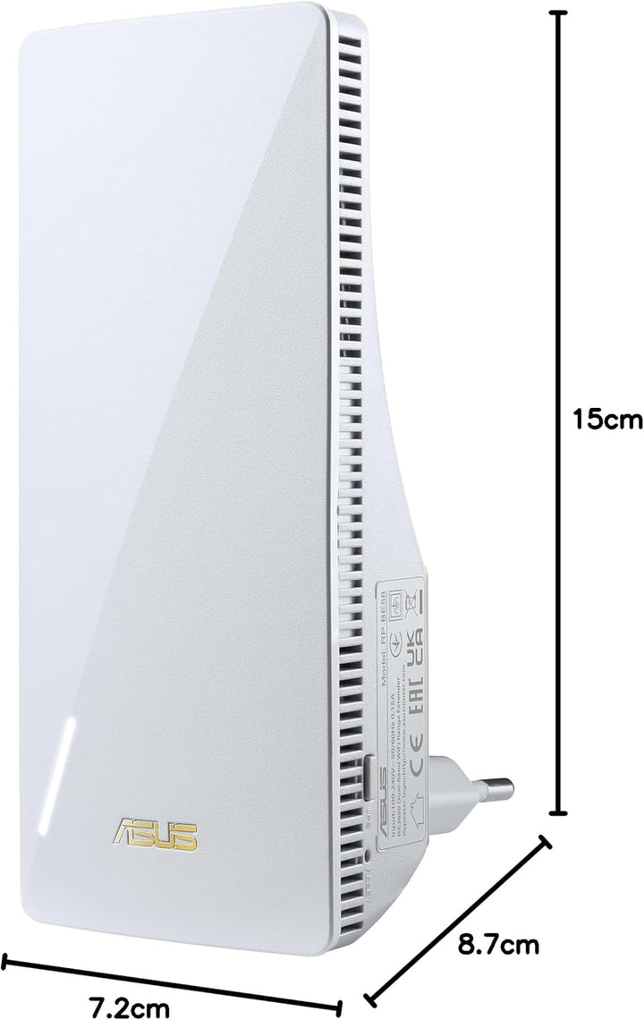 ASUS RP-BE58 BE3600 Dual Band WiFi 7 AiMesh Repeater (Range Extender, bis zu 3.600 Mbps, nahtloses M