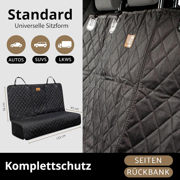 AMZPET Hunde-Autositzbezug (Universal: 133cm) - Wasserfest, rutsch- und Kratzfest – Nicht Isofix-kom